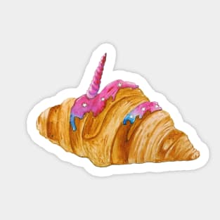 Watercolor croissant - fairy unicorn Sticker